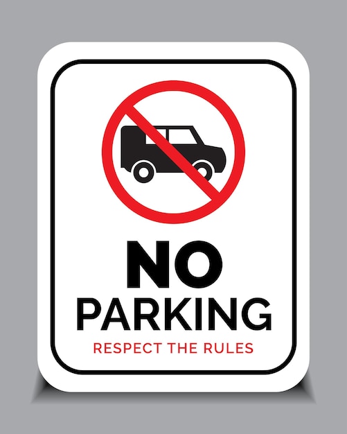 Vector no parking zone design