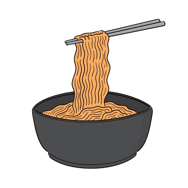 Vector of noodle