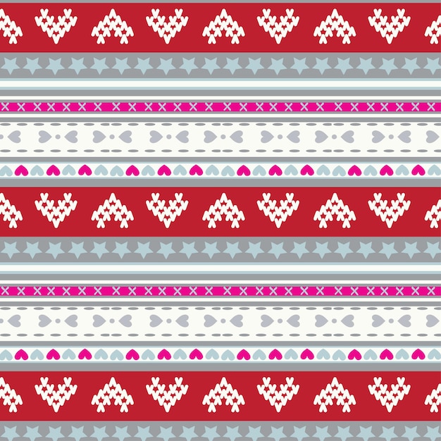 Vector Noords ornament. winter scandinavisch naadloos patroon