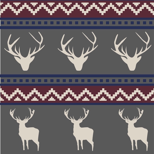 Vector Noords ornament. winter scandinavisch naadloos patroon