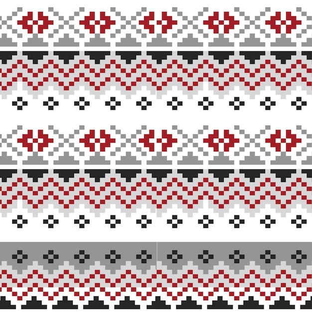 Vector vector nordic ornament. winter scandinavian seamless pattern