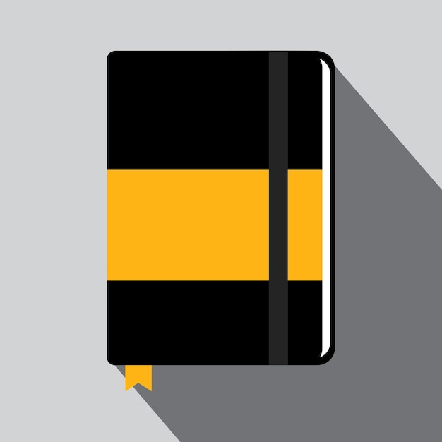 黄色の色とメモ帳アイコン デザインのベクトル メモ帳デザイン