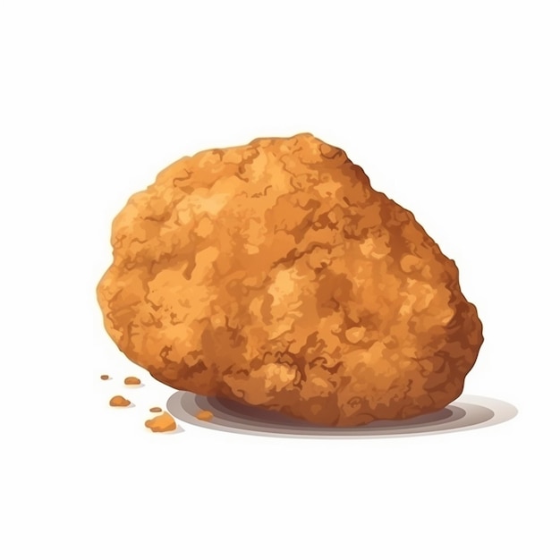 vector nugget illustratie geïsoleerde kip eten snack lunch cartoon snelle set knapperige mea