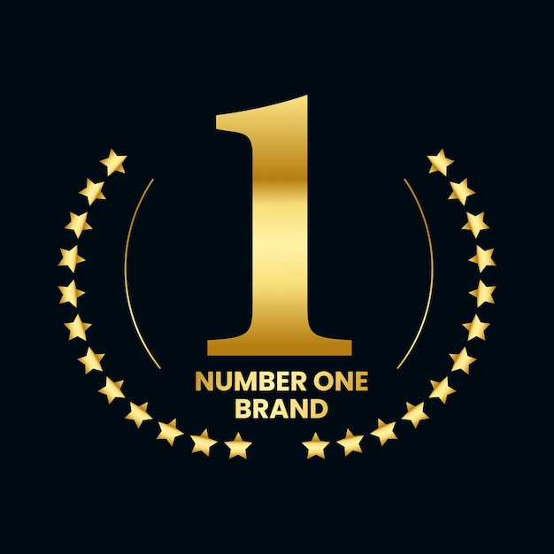 vector number one brand original product label