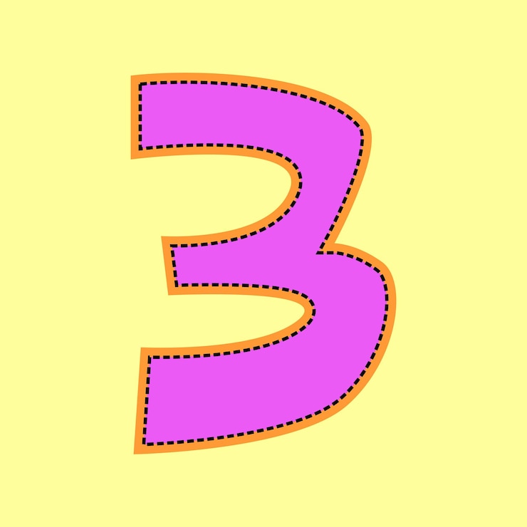 वेक्टर vector numbers with doodle
