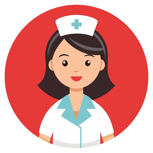 Vector nurse flat style character