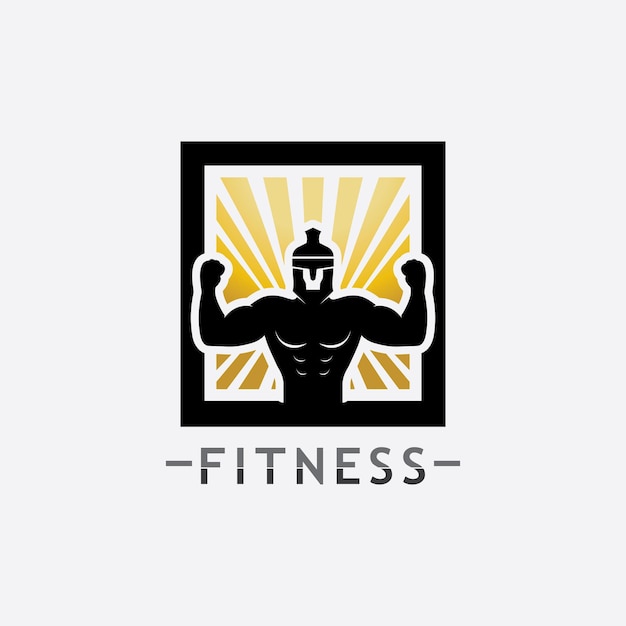 Векторный объект и иконки для спортивной этикетки Gym Badge Fitness Logo Design