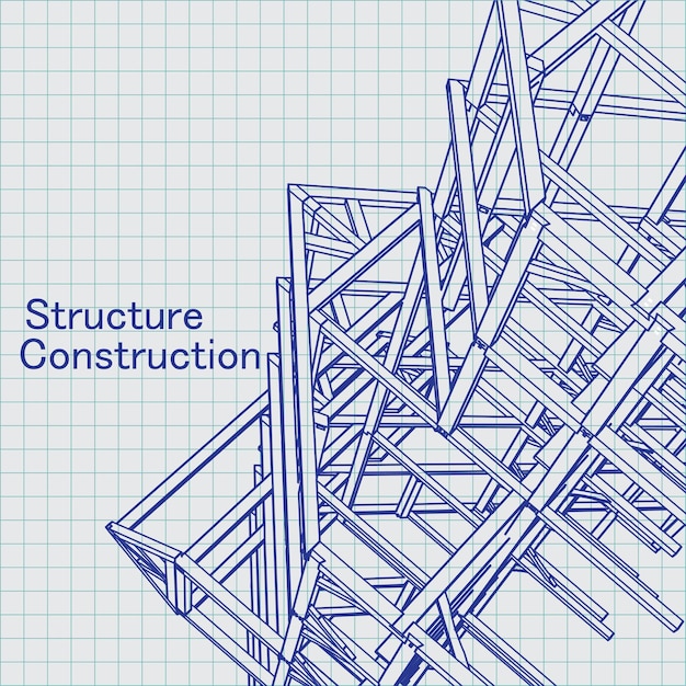 Вектор архитектора blue print