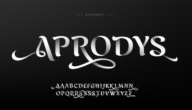 Вектор стилизованного современного шрифта и алфавита 3d-векторного шрифта