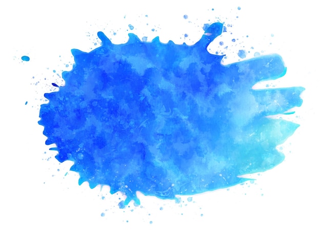 水彩の青いスプラッシュのベクトル。