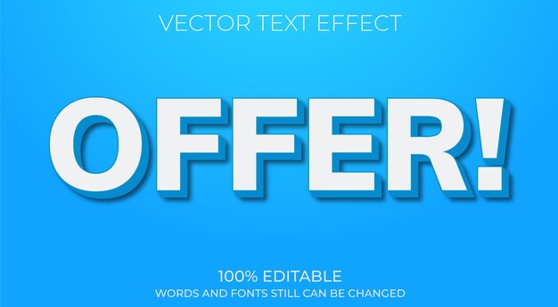 Vector vector offer text effect editable font style