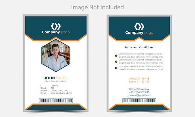 Vector vector office id card template layout design