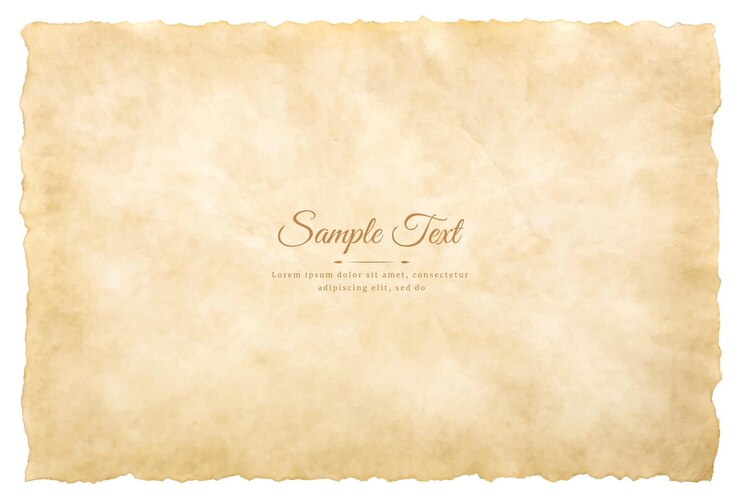 Vector vector old parchment paper sheet vintage aged or texture isolated on white background