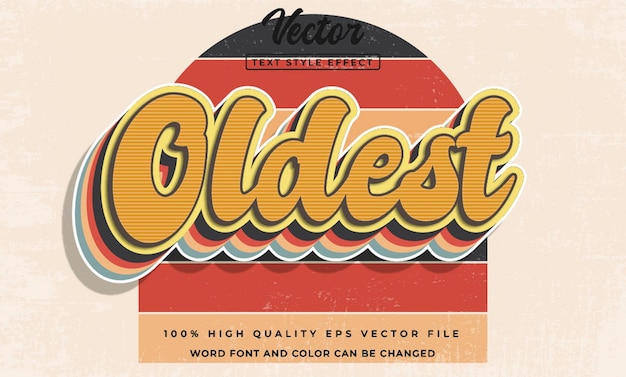 vector oldest text effect