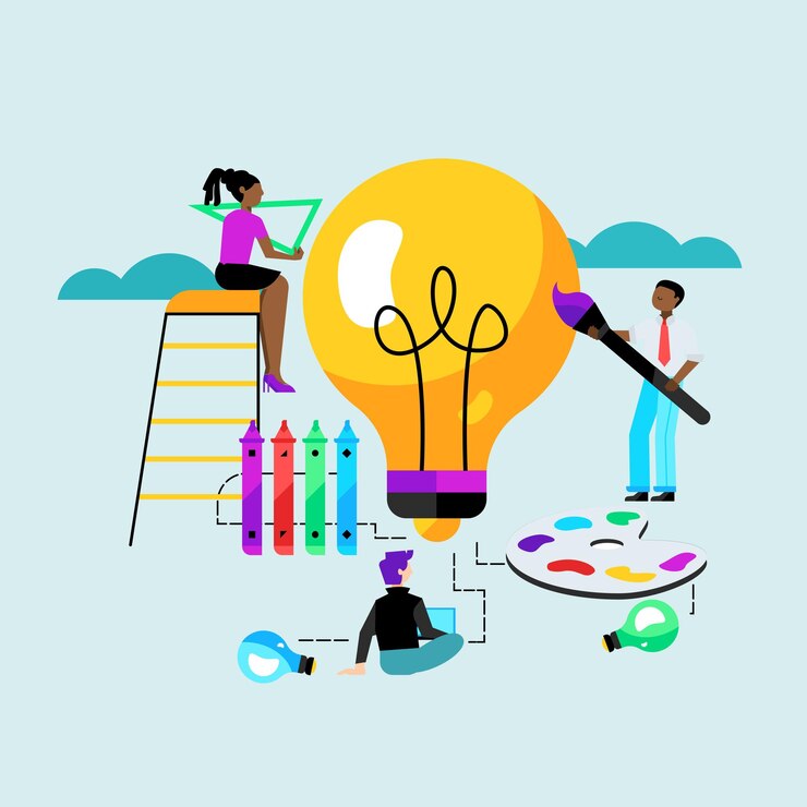 Vector vector online marketing strategies illustrative design for digital success