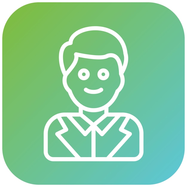 Vector Ontwerp Assistent Man Icon Stijl