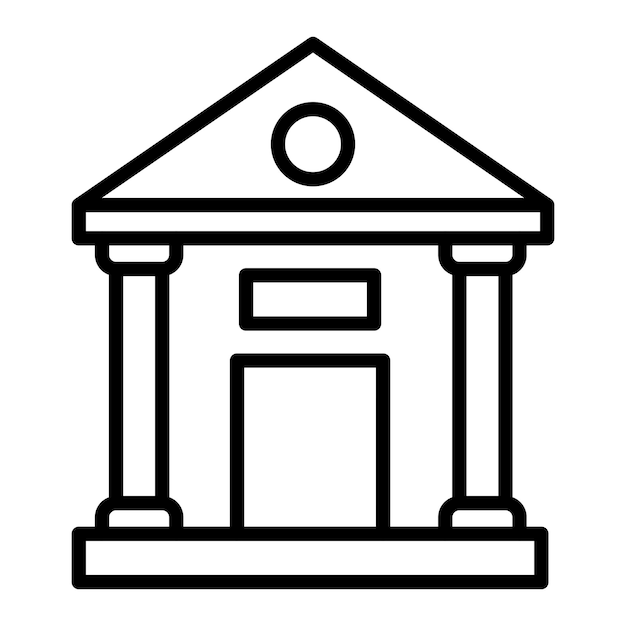 Vector Ontwerp Bank Icon Stijl