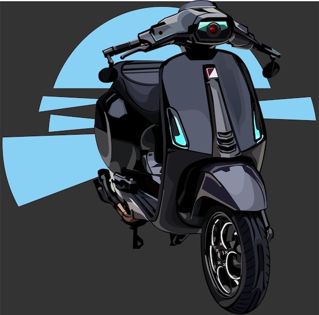 Vector ontwerp motor scooter modificatie