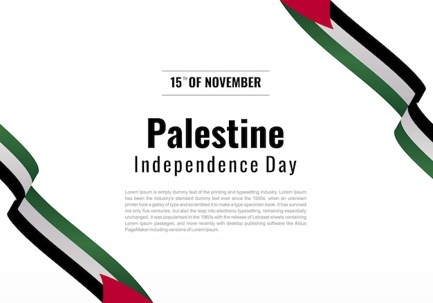 Vector ontwerp voor 15 november Palestina Onafhankelijkheidsdag Nationale feestdag gevierd Bewaar Palestina Vector sjabloon voor banner typografie poster wenskaart flyer etc