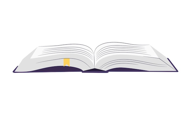 Vector open book isolated