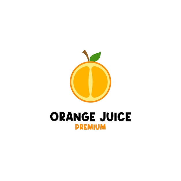 Vector orange fruit logo design concept illustration idea