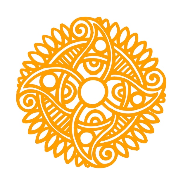 vector orange mandala