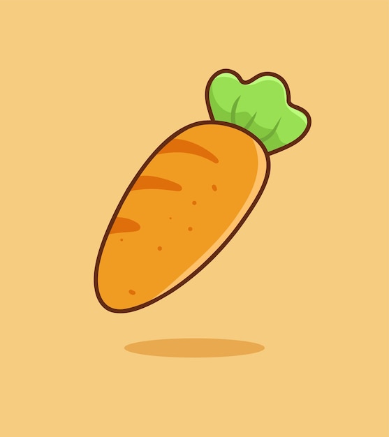 Vettore vector le carote vegetali arancioni un'illustrazione disegnata a mano di cucina sana della frutta