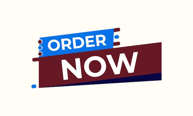 Vector vector of order now banner sign sell banner