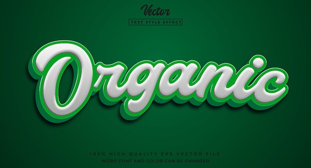 vector organic 3d editable text effect