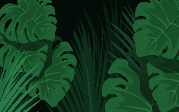 Vector Organic flat jungle background