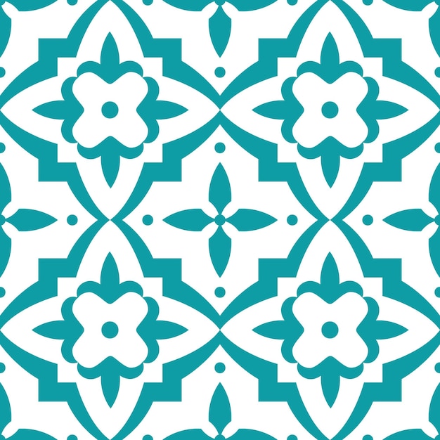 ベクトル 青い色のベクトルオリエンタルパターンタイルまたはオランダのタイルスタイルトルコのパターン