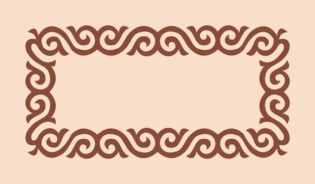 Vector vector ornamenrt of kazakh asian ethnic decorative vector