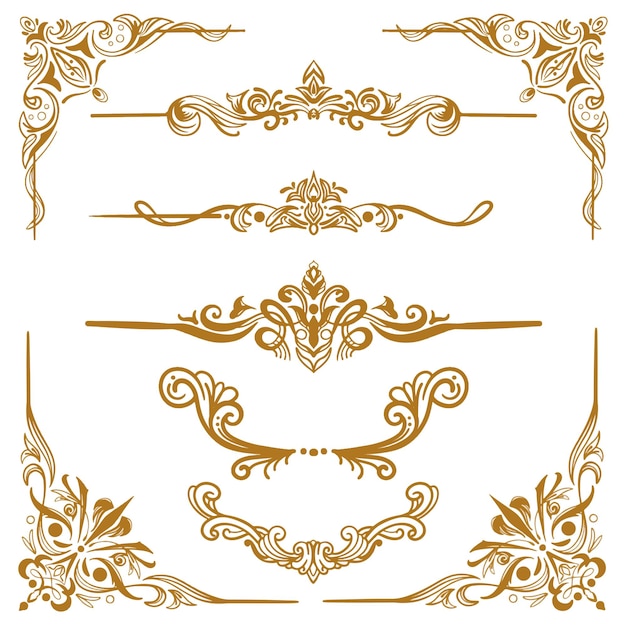 Vector vector ornament borders frame collectie