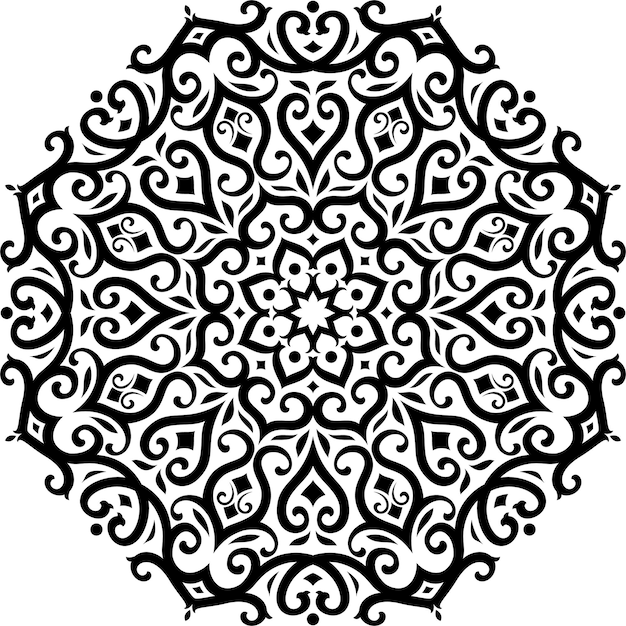 Vector ornament on a isolate background.  round Ornament Pattern.