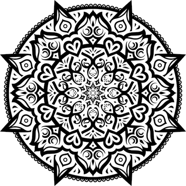 Vector vector ornament on a isolate background.  round ornament pattern.