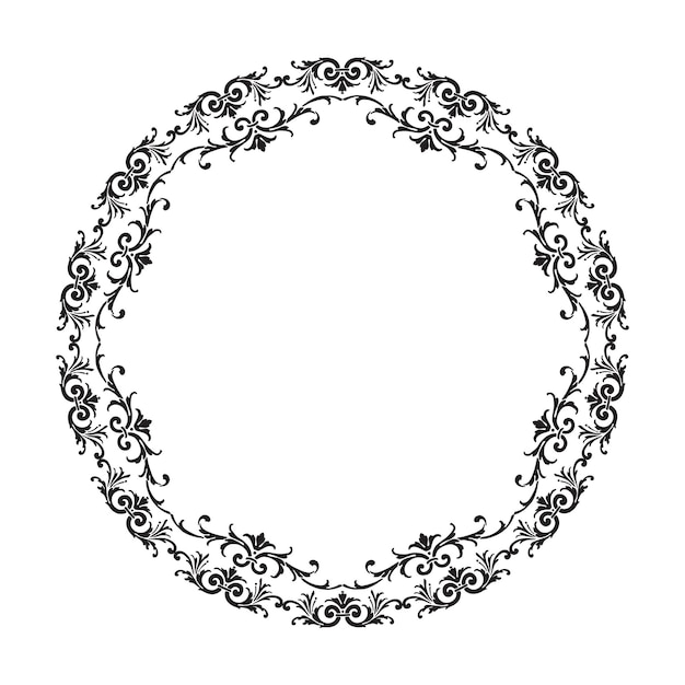 Vector ornamental frame on white background