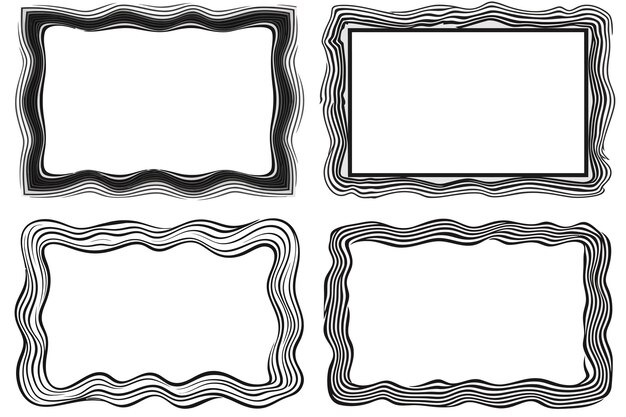 Vector vector ornamental squiggle frame collection set