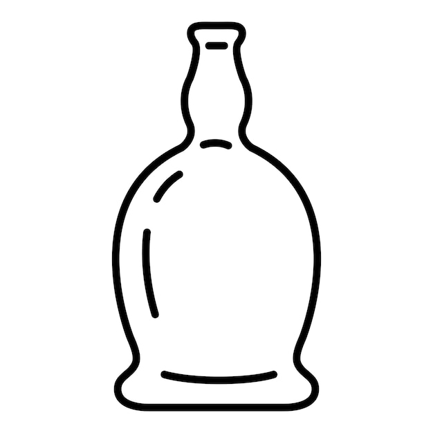 Векторная икона "Стеклянная бутылка рома"
