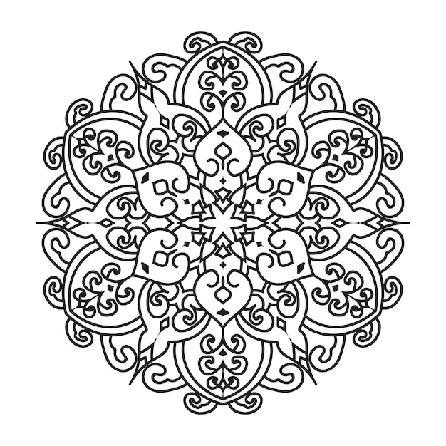 Vector outline mandala decoratief en ornamenteel ontwerp voor kleurpagina vector mandala cirkels