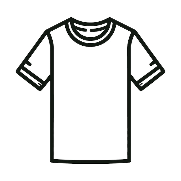 Vector Outline Tshirt vector template