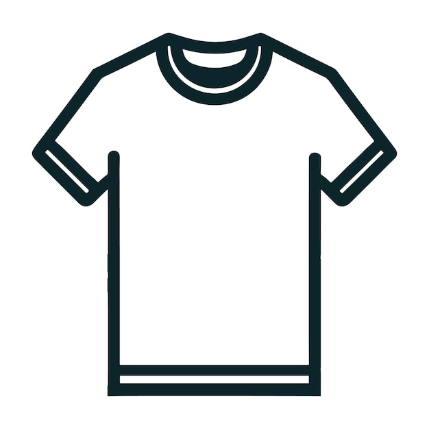 Vector Outline Tshirt vector template