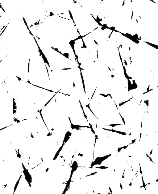 Vector vector overlay texture grunge black and white background handdrawn vintage pattern of cracks ink