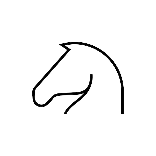 Vector paard logo ontwerp paard silhouet logo