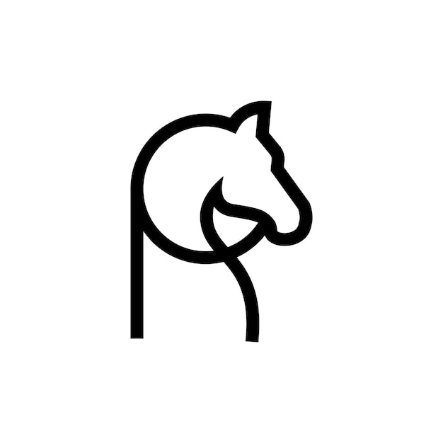 Vector paard logo ontwerp paard silhouet logo