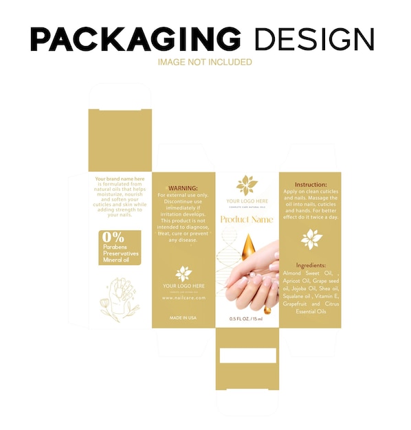 Vector packaging design box cut out for cosmetic product