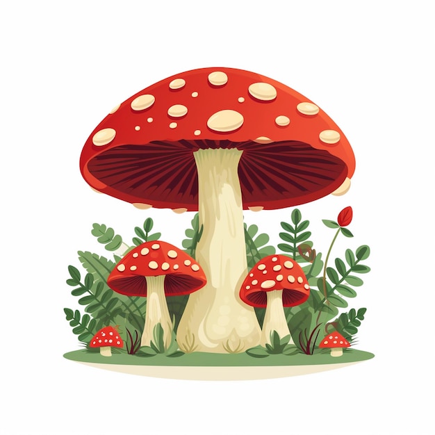 vector paddenstoel illustratie ontwerp natuur bos tekening kunst voedsel geïsoleerde paddenstoelen aut