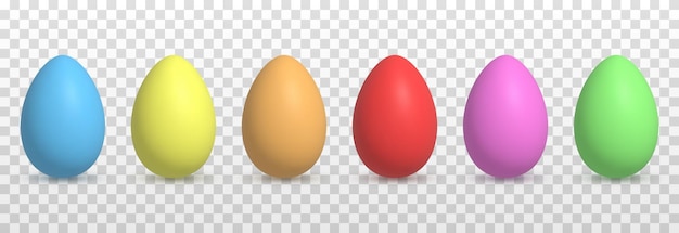 Il vettore ha dipinto le uova di pasqua png. uova multicolori png. uova di gallina, cibo. vacanze di pasqua.