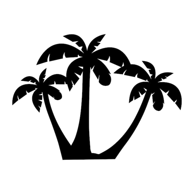 Vector palm tree silhouette