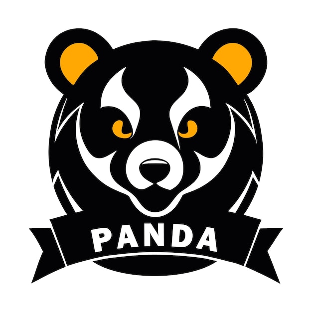 Vector panda bear mascot head