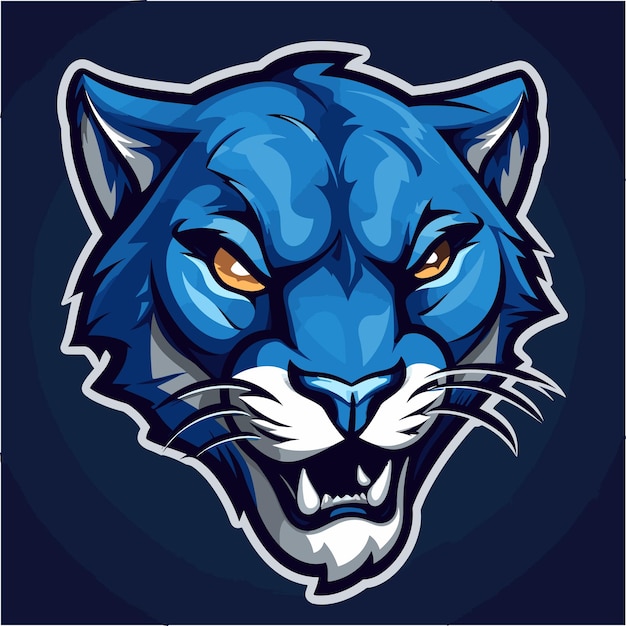 Vettore panther mascotte esport gaming logo vettore